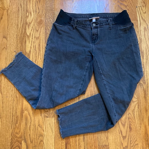 Isabel Maternity washed black boyfriend jeans under belly side panel size 4 - Picture 1 of 5